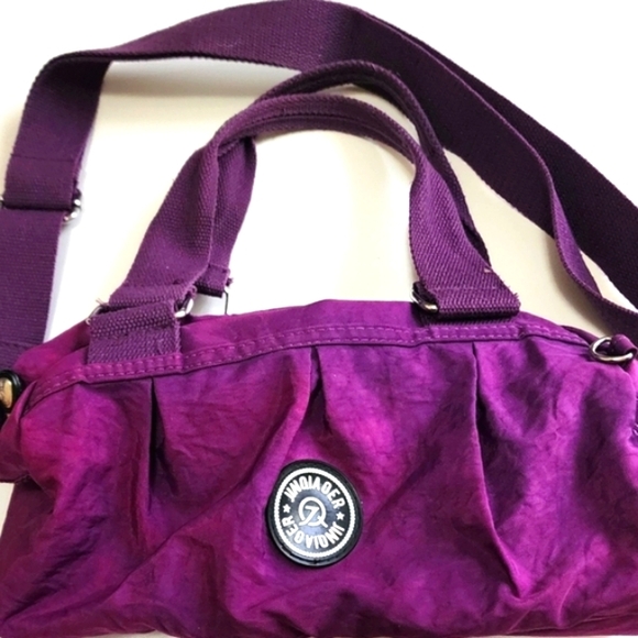 Jinqiaoer Small purple Nylon Crossbody purse / Kipling style - Picture 1 of 5